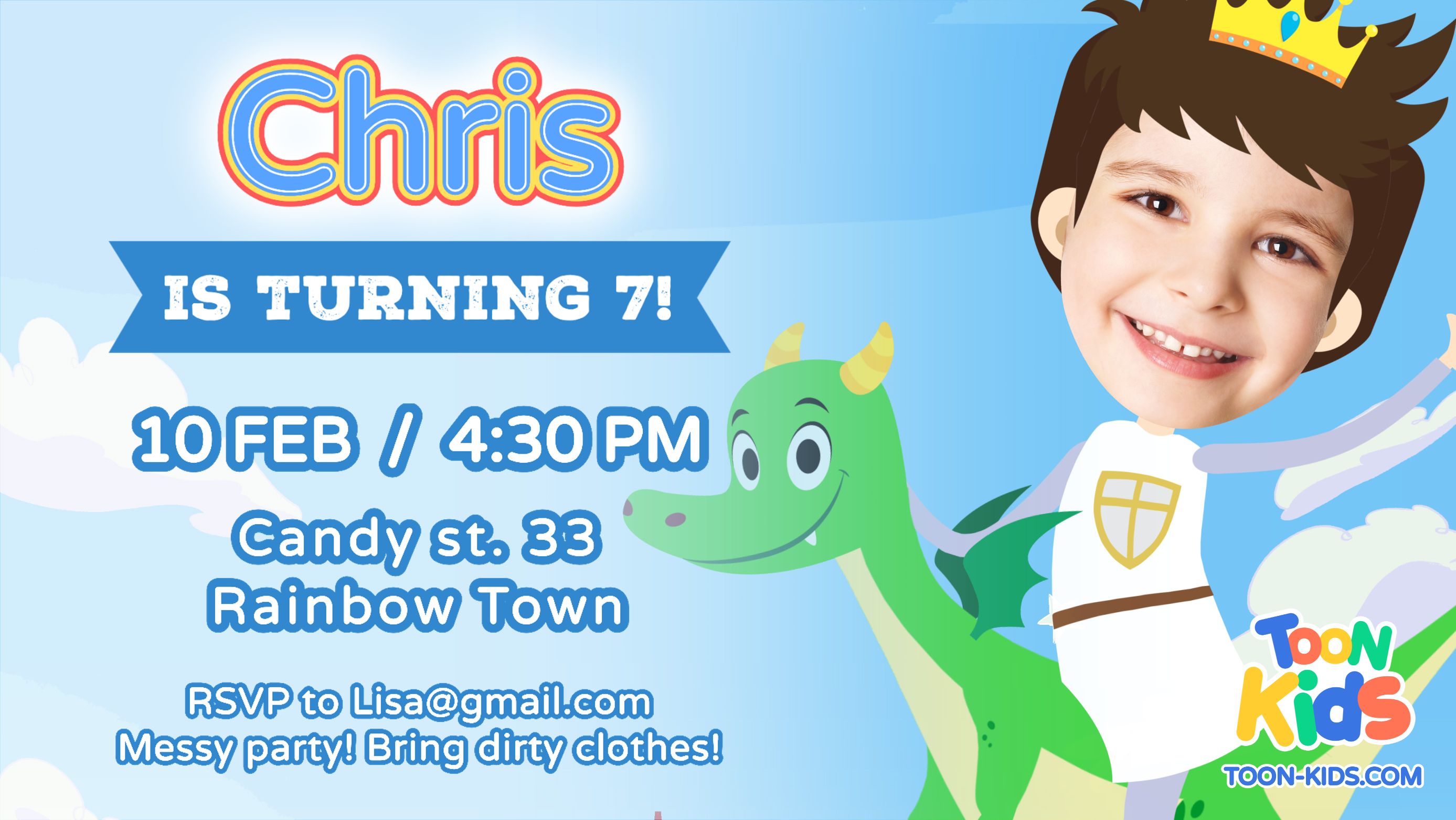 Fantasy party invitation landscape