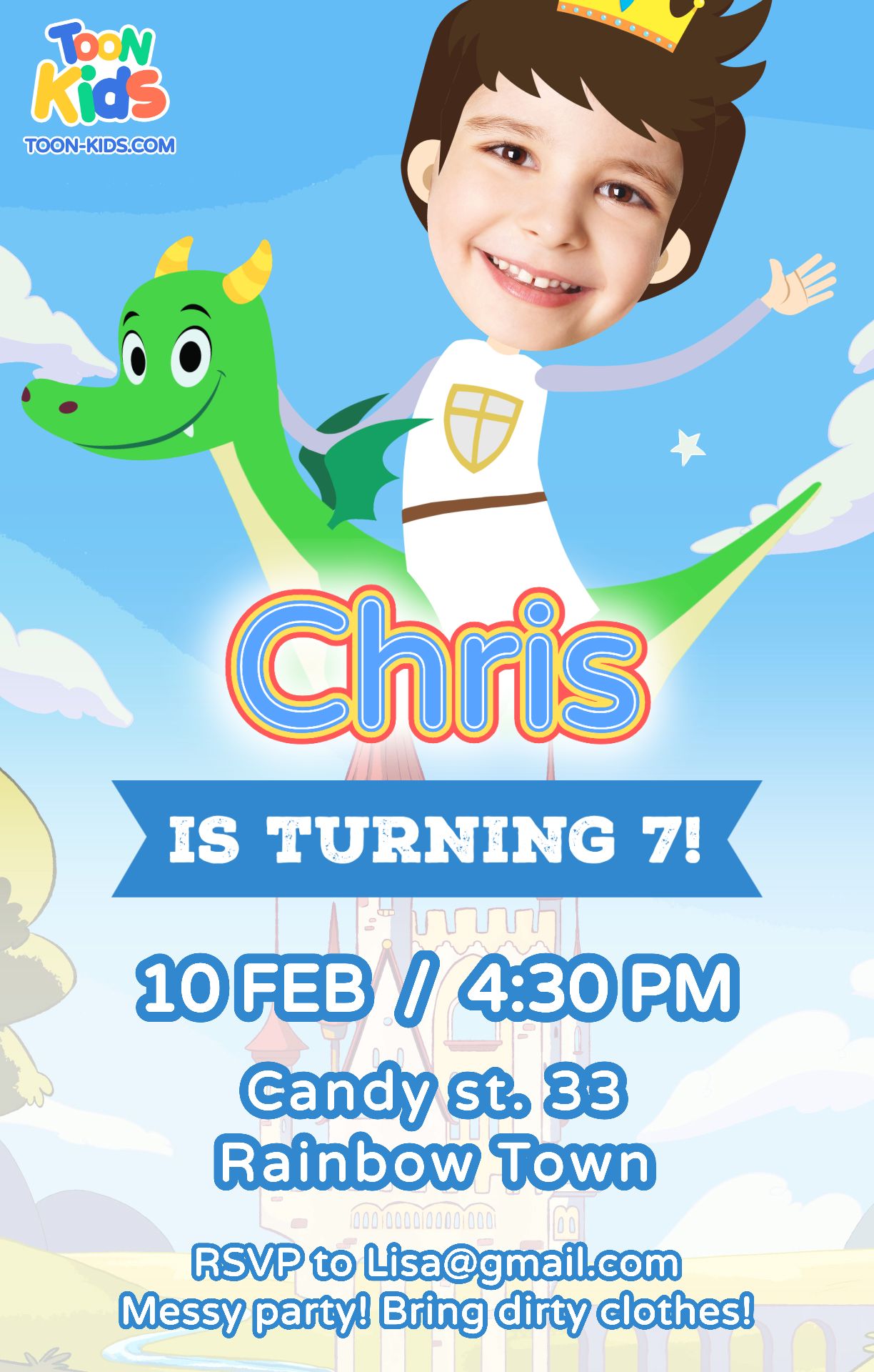 Fantasy party invitation portrait